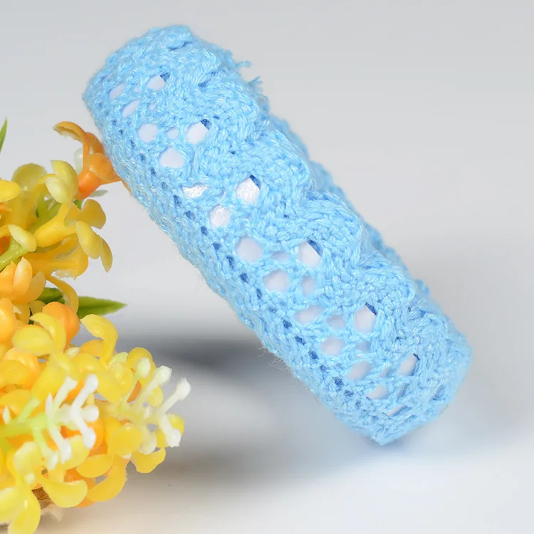 C20-3 Sky Blue 2 ярдов/партия 1,8 см Высококачественная цветная кружевная отделка наклейка хлопковая кружевная лента DIY паста материал украшения дома аксессуары - Цвет: C20-3 Sky Blue
