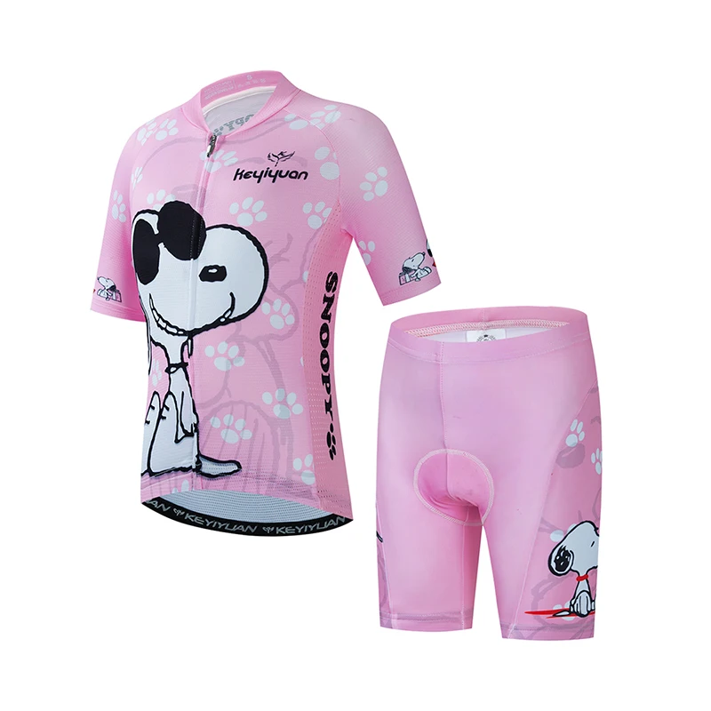 

KEYIYUAN 2022 Kids Cycling Jersey Set Boy Girls MTB Clothes Suit Children Bike Clothing Summer Bicycle Wear Equipacion Ciclismo