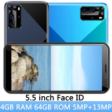 5mp + 13mp 8c face id 5.5 polegada tela 4g ram 64g rom telefones celulares desbloqueado frente/voltar câmera smartphones versão global original