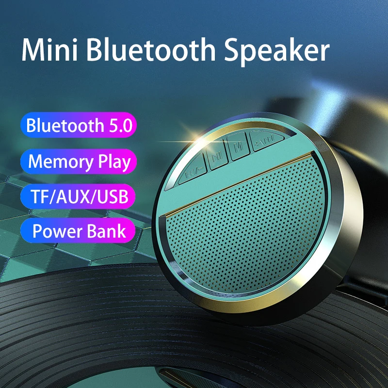 2020 Мини Портативный беспроводной Bluetooth динамик стерео телефон AUX TF музыкальный