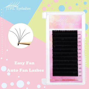 

Easy to make fan effect false eyelash and blooming faux mink lashes New arrived 0.05/0.07/0.10 C/D 1 pcs magic eyelash volume