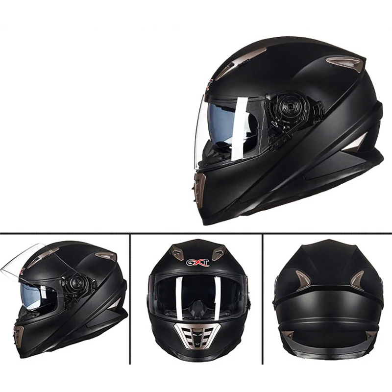 Новый GXT Moto шлем с двойным козырьком moto rcycle Полнолицевые Шлемы rbike M L XL размер