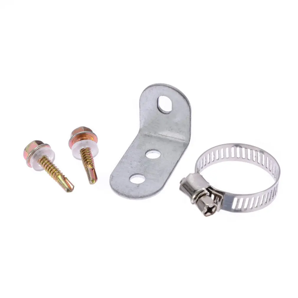 60cm Car Stainless Steel Material Exhaust Pipe Corrugated Round Pipe Parking Silencer Diesel Heater Silver car exhaust pipe bracket