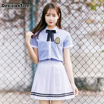 

2020 hot japanese korean version short skirts school girl pleated half skirt school uniform cosplay student jk academy
