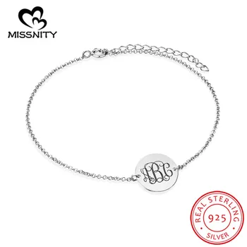 

MissNity Letter chain brand bracelet and anklet customization, 925 sterling silver jewelry, the best gift for girlfriend