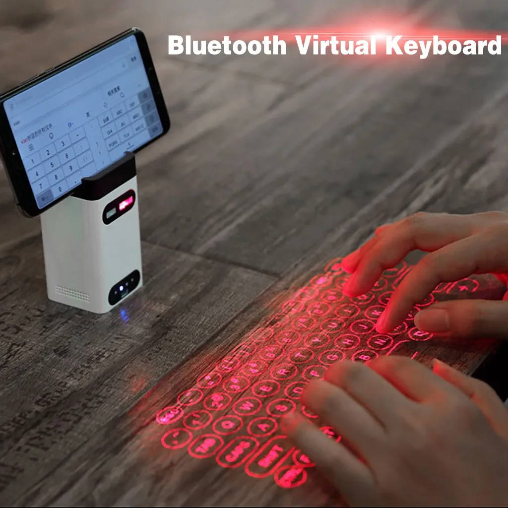 Bluetooth Виртуальная лазерная клавиатура беспроводная проекционная портативная