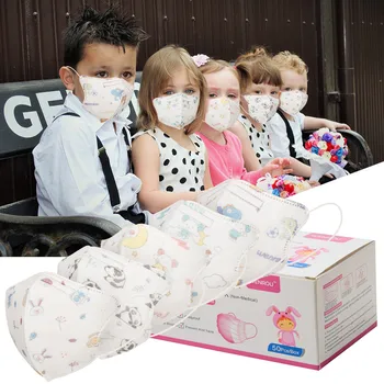 

Outdoor Mouth Mask Children's Cartoon 5 Mixed 3D Masks Disposable Three-Layer Protective Cover Reusable Dustproof face Mask