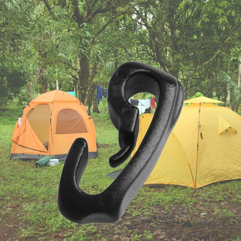 Lot De 10 Pinces à Bâche Pour Auvent Camping – Noir – Fixation Tente Extérieure
