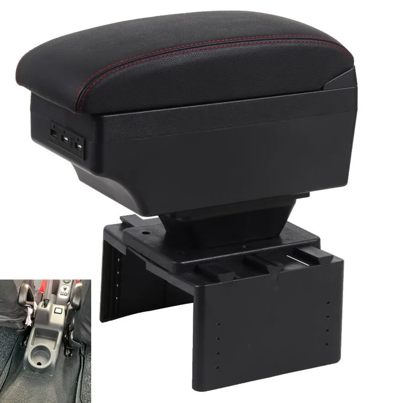 

for Peugeot 206 armrest box universal car center console modification accessories double raised with USB