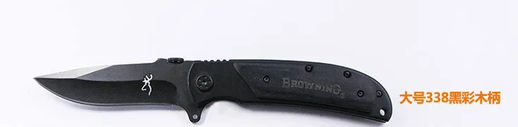 BROWNING открытый складной нож кемпинг спасательный армейский нож Портативный черный цвет дерево Browning EDC нож открытый инструмент