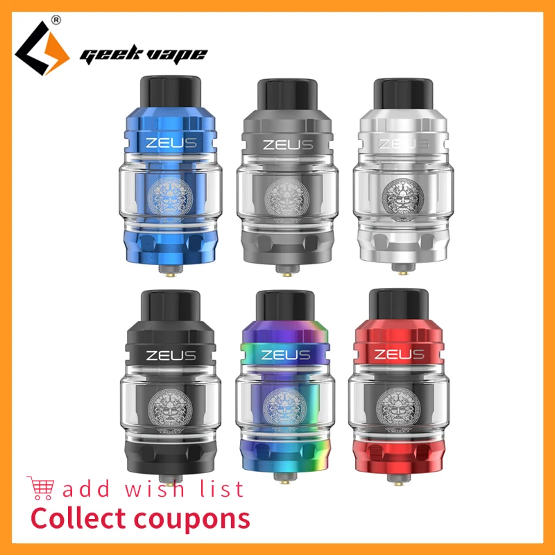 Атомайзер Zeus subohm испаритель Geekvape Sub Ohm Tank 2 мл/5 мл сетчатая катушка и готовые