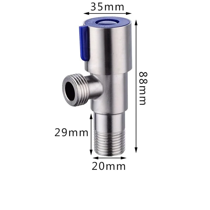 Бронза LIUYUE Bathroom Angle Valves Chrome Stainless Steel Toilet G1/2 Thread Triangle Valve Kitchen Sink Faucets Lavatory Accessories - Цвет: Бронза
