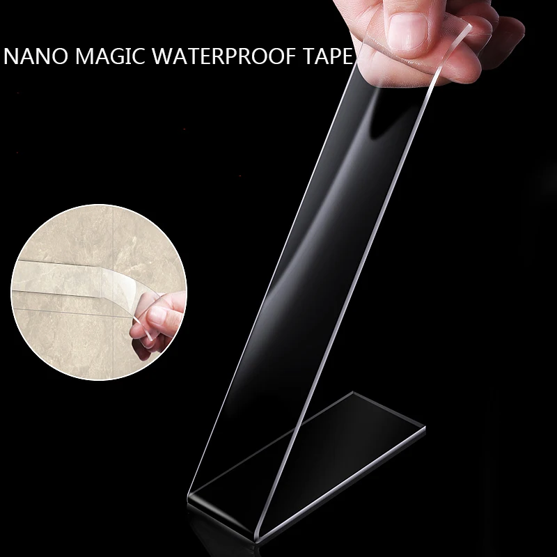 Bailida Transparent Nano Magic Tape Home Supplies Double-Sided Adhesive Reusable Waterproof Double Sided | Обустройство дома