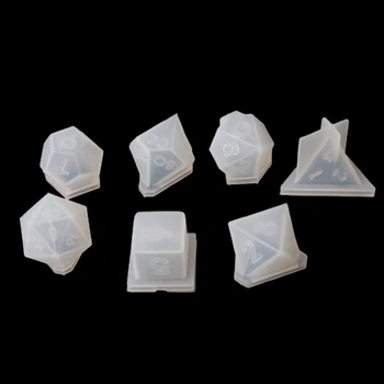 

7 Shapes Dice Fillet Square Triangle Dice Mold Dice Digital Game Silicone Mould