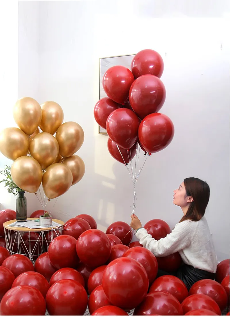 10 дюймов воздушный шар Наряд Красный Свадьба церемония Свадьба комната макет день рождения романтическое украшение для дома