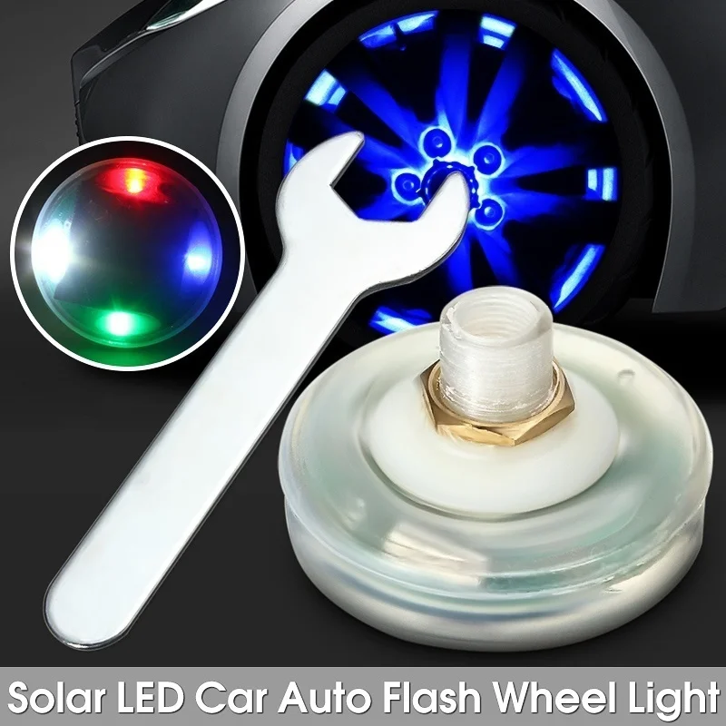Солнечная энергия автомобильный вентиль шины колеса Колпачок декоративный светильник Авто вспышка 15 режим аксессуары