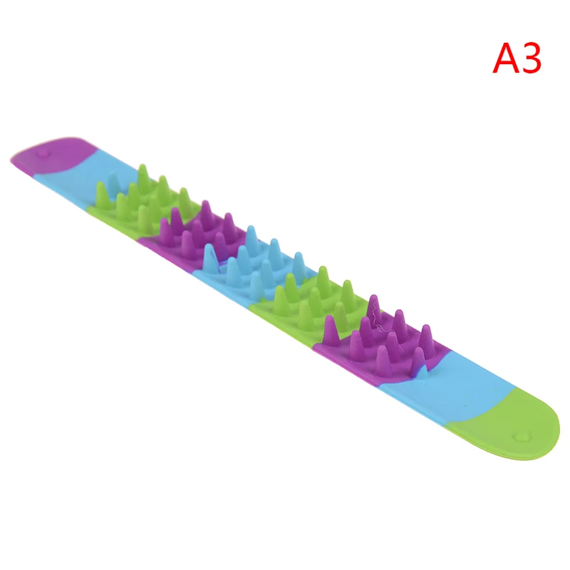 Силиконовые браслеты-спайки для офиса, школы, класса, сенсорная классическая игрушка, антистресс для детей, аутизм, колючий браслет - Цвет: A3