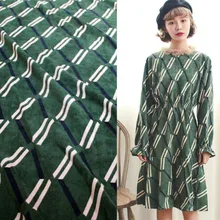 Половина метра классический плед печати хлопок вельвет ткань для осень зима пальто платье брюки одежда материал T927