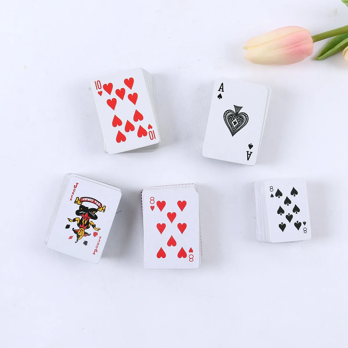 Импортные товары Экстра маленькие игральные мини-карты креативные карты покер милые маленькие игральные карты путешествия маленький покер