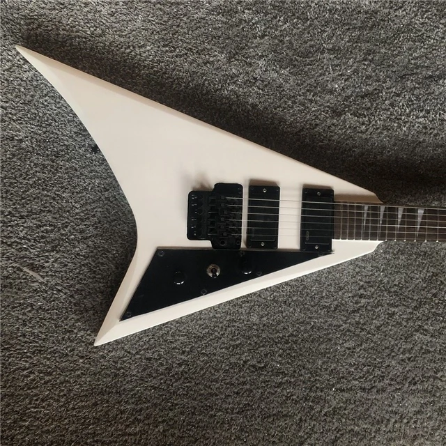 Üçgen beyaz elektrik gitar, özelleştirilmiş, yüksek kalite, fabrika  özelleştirilmiş siyah metal elektrik gitar, ücretsiz ulaşım - AliExpress