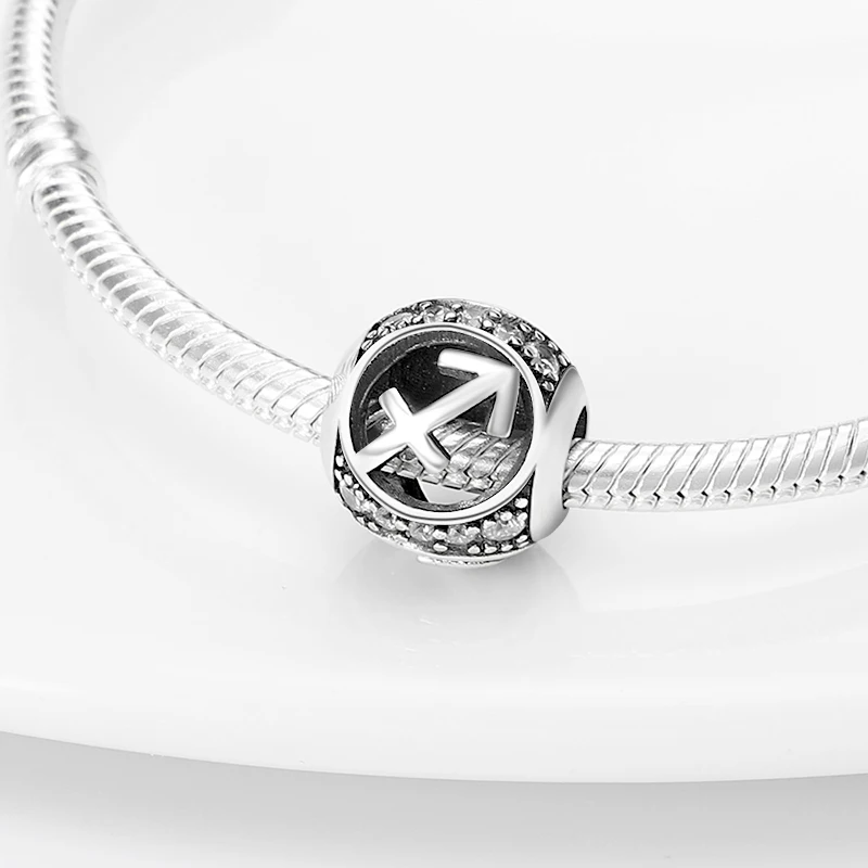 Подвески plata из серебра 925 пробы круглая серия двенадцати созвездий