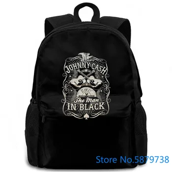 

JONNY CASH T- Black Guitar New Arrival Simple women men backpack laptop travel school adult student