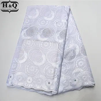 

White African Lace Fabric 5 Yards High Quality Swiss Voile Lace In Switzerland 100% Cotton Lace For Wedding Dress B977801-40C