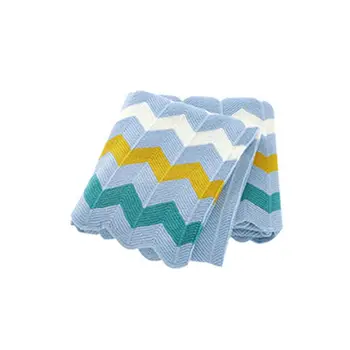 

Newborn Baby Knitted Swaddle Wrap Envelope Stripe Stroller Infant Basket Blanket