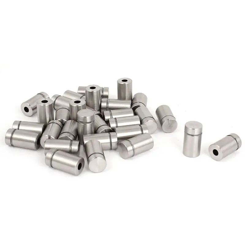 

30 Pieces 12 X 22Mm Stainless Steel Spacer Glass Holder Sign Mounting