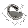 10PCS 316 Stainless Steel Pad Eye Fender Hook Open Type Polish Marine Yacht Hardware Clothes Fender Hook ► Photo 2/6