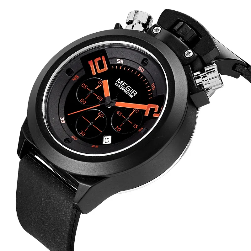 

[Natural detox gainer (megir) Outdoor Night Light Timing Large Dial Sports Men's Watch Movement: Quartz Movement
