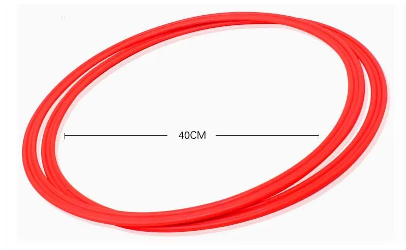 6Pcs/ Set 40cm Soccer Speed Agility Rings ABS Material Sensitive Football Training Equipment Pace Lap Football Ball Training
