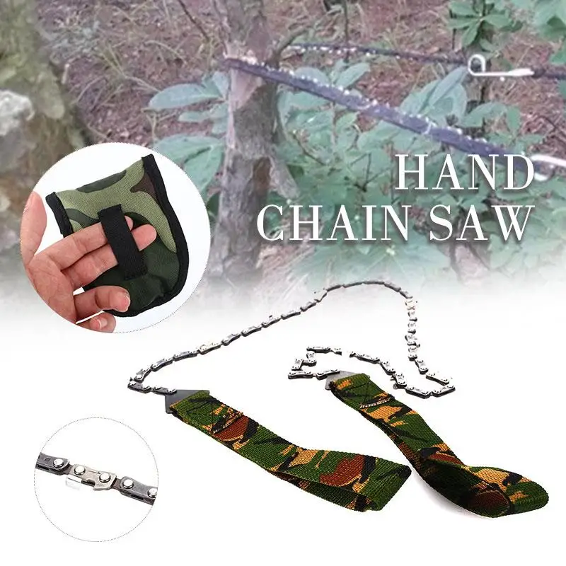 

Wire Saw Chains Cutter Rope Emergency Survival Equipment Mountaineering Camping Supplies Stainless Steel Camouflage Chain Saw