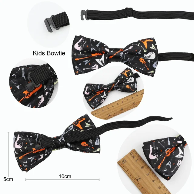 Music Note Parent-Child Bowtie Set Piano Stave Guitar Plaid Family Butterfly Party Dinner Wedding Design Cute Bow tie Accessory 2