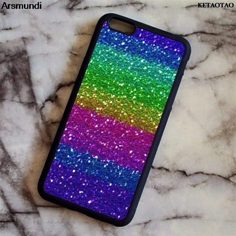 KETAOTAO Pink And Silver Glitter Mint Sparkle Phone Cases for iPhone 4 5S 6 7 8 X PLUS Case Soft TPU Rubber Silicone |