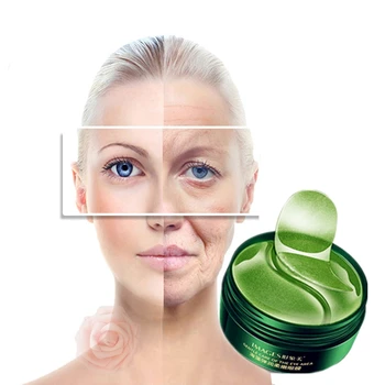 

New Green Tea VC Serum Eye Masks Anti-Puffiness Dark Circles Anti-Aging Anti Wrinkle Seaweed Moisturizing Eye Masks 60Pcs/bottl