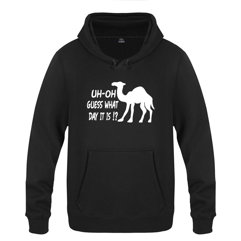 UH Oh догадаться, что это день-Camel горб дневные толстовки для мужчин Мужской Пуловер Флисовые Толстовки с капюшоном
