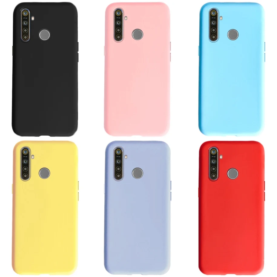 Жидкий силиконовый чехол для Realme 5 5i 5Pro чехол-бампер Роскошный из мягкого ТПУ