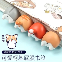 Cute Cartoon Cat Dog Hamster Fox Ass Bookmarks Kawayi Novelty Book Reading Item Creative Gift for Kids Children Stationery