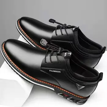

2020 New Men Shoes Leather Cowhide Leather Shoes Men Comfortable Low-top British Casual Single Shoes Leather Shoes Formal Shoes