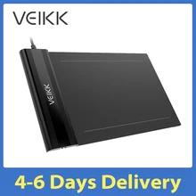 VEIKK S640 grafik Tablet çizim kurulu 6*4 inç tasarım Tablet 8192 seviyeleri basınç pasif Stylus kalem tabletleri windows/Mac