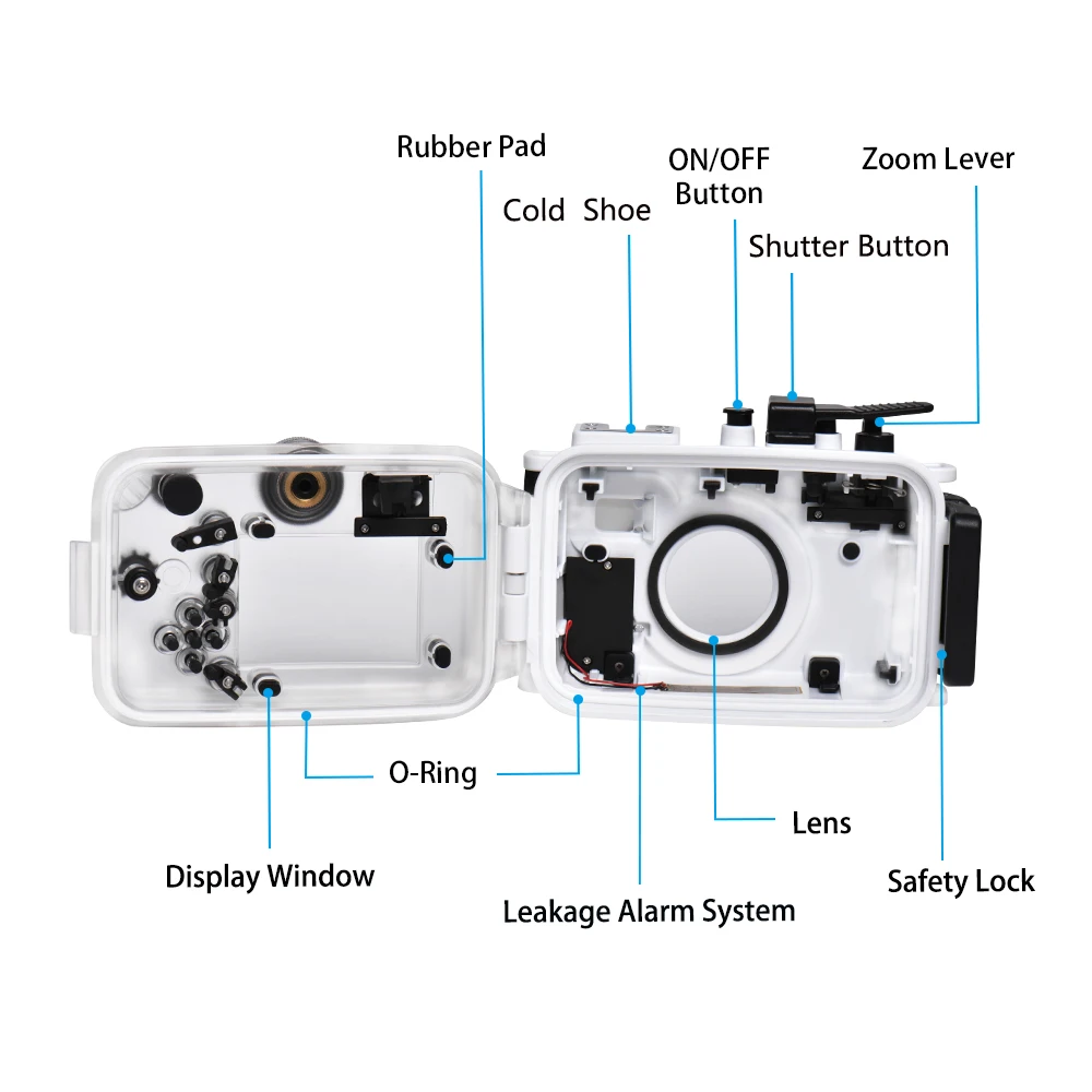 60M Underwater Waterproof Camera case for Olympus