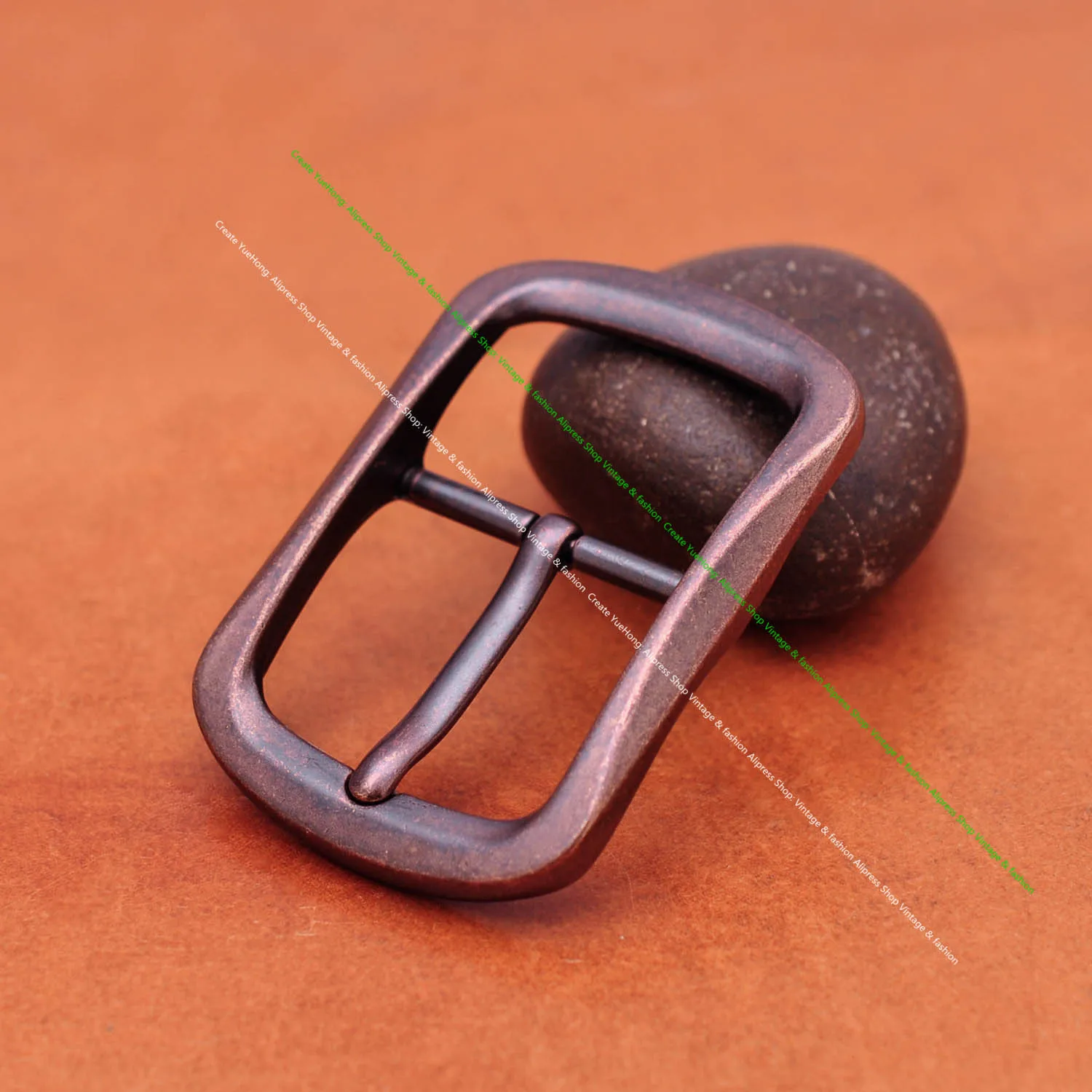 Quality Heavy Long Classic 40mm Antique Copper Heavy Round Center Bar Pin Clip Leahtercraft Jeans Belt Buckle Replacement