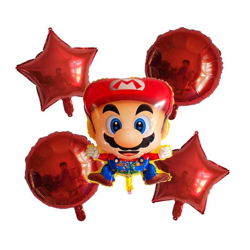 13 шт./партия 60*45 см воздушные шары Супер Марио 18 дюймов синие красные звезды круглые воздушные шары День рождения Марио Bros воздушный шар из майлара украшения - Цвет: Мятно-зеленый