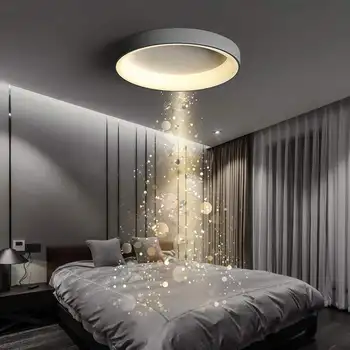 

Nordic Bedroom Light Minimalist Modern LED Living Room Ceiling Light Warm Romantic Library Restaurant Light Creative round Light