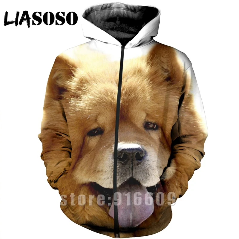 3 Толстовка с 3D принтом homme dog для мужчин с животными чау-чау wo для мужчин Уличная Harajuku Толстовка рубашка на молнии Аниме толстовки с длинными рукавами A370 - Цвет: 3