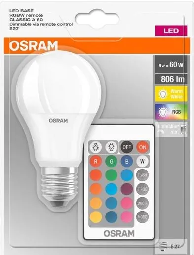 OsramLed дистанционное управление изменение цвета 9 Вт 806 лм E27 Лампа OSRAM RGBW