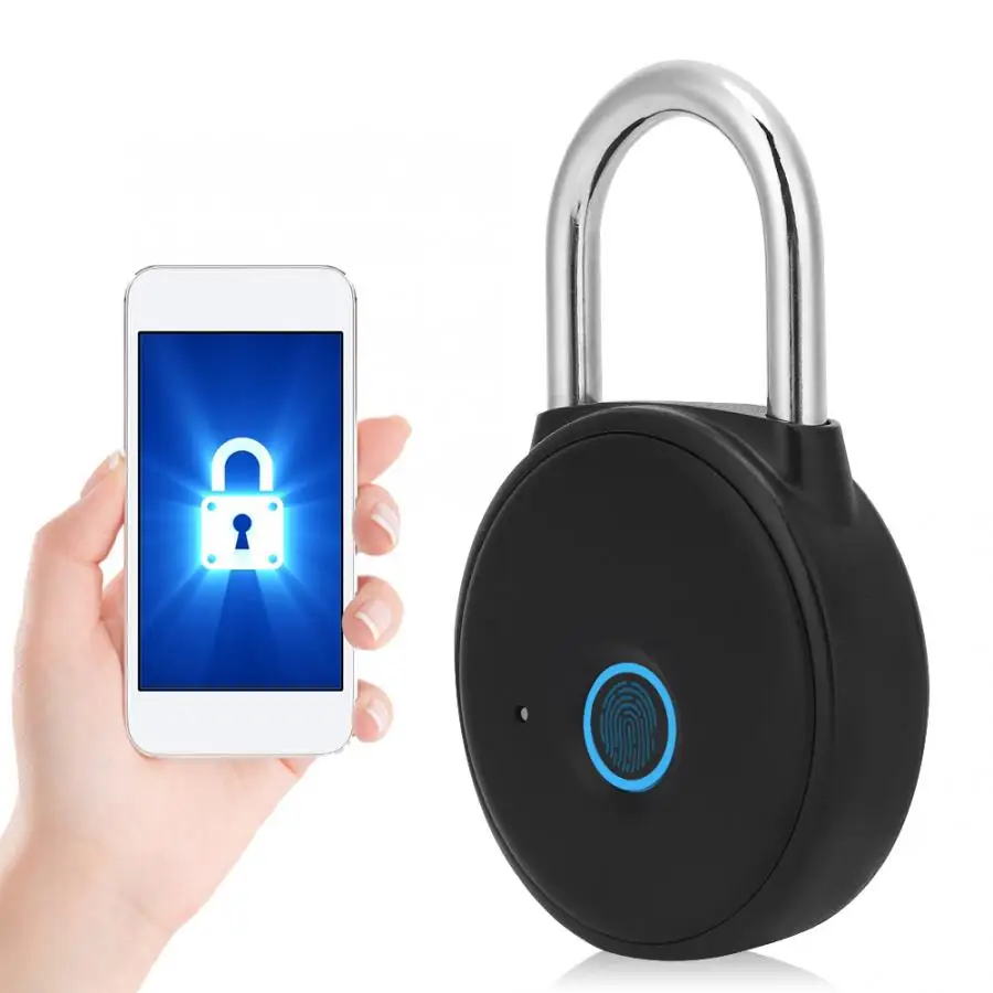 W08 отпечаток пальца Bluetooth приложение управление замок умный перезаряжаемый замок безопасности IP65 Водонепроницаемый интеллектуальный замок