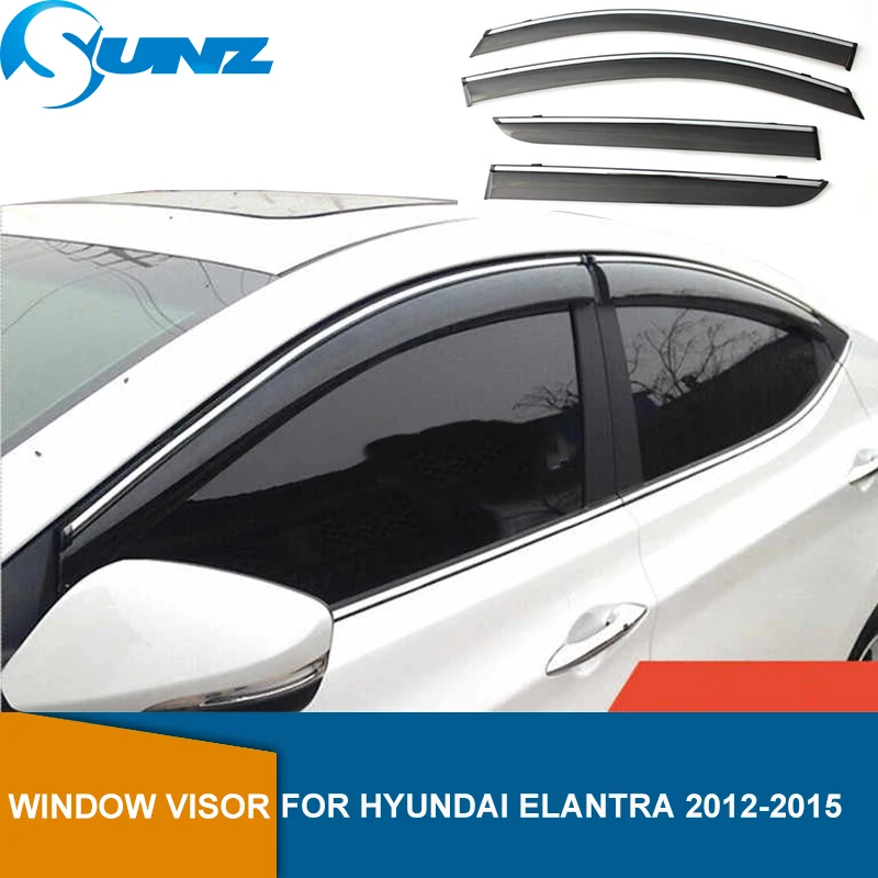 Дефлекторы боковых окон для Hyundai Elantra 2012 2013 2014 2015 дефлекторы с дымом защита от