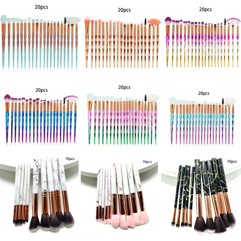 10/15/20 шт алмазные кисти для макияжа набор кисть растушевки теней пудра бровей
